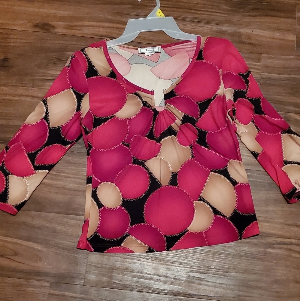 Black, Red, and Gold blouse